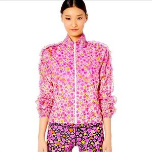 NWT $198 Kate Spade Floral Pink windbreaker jacket M